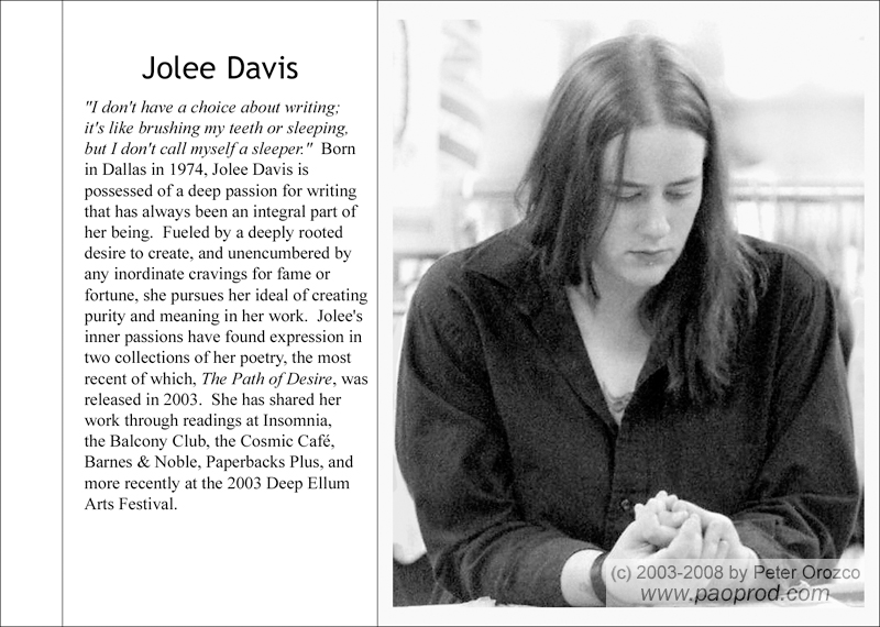 Portraits chapbook - Jolee Davis