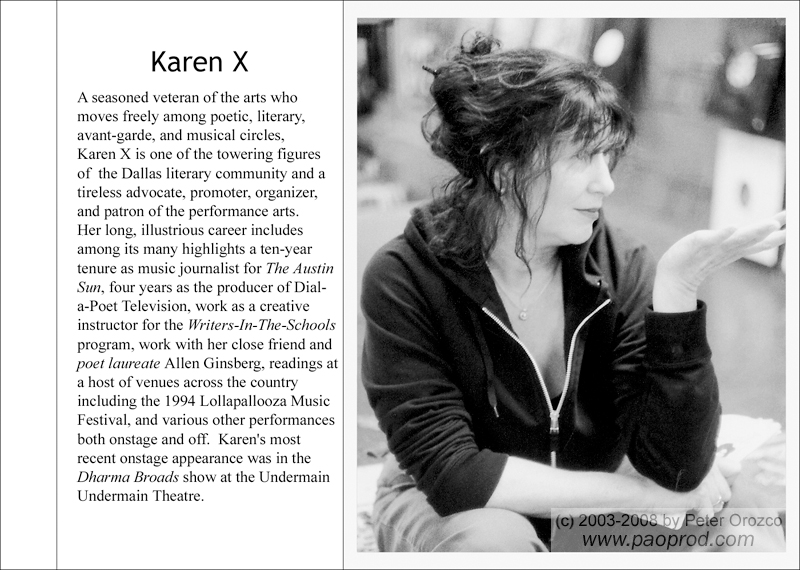Portraits chapbook - Karen X