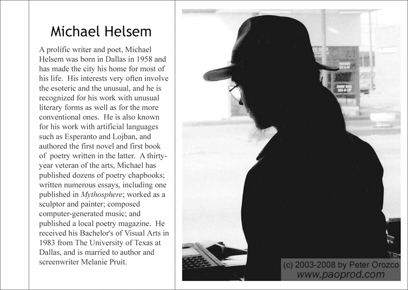 Portraits chapbook - Michael Helsem