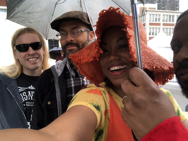 With Ellen Once Again and crew at the Deep Ellum Arts Festival. Photo by Ellen Hinton.