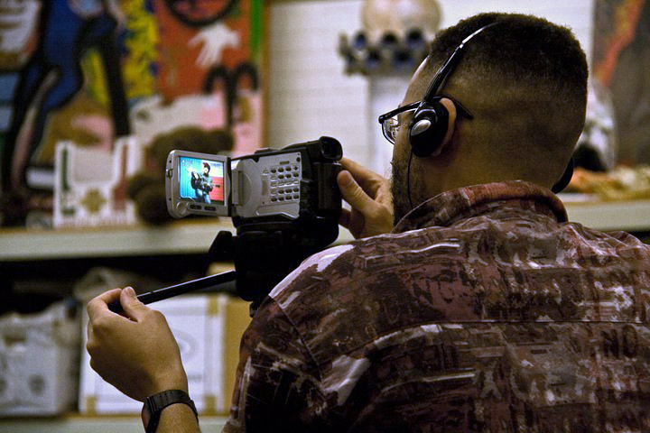 At the Lost Art Open Mic. Photo by Rosie Lindsey.