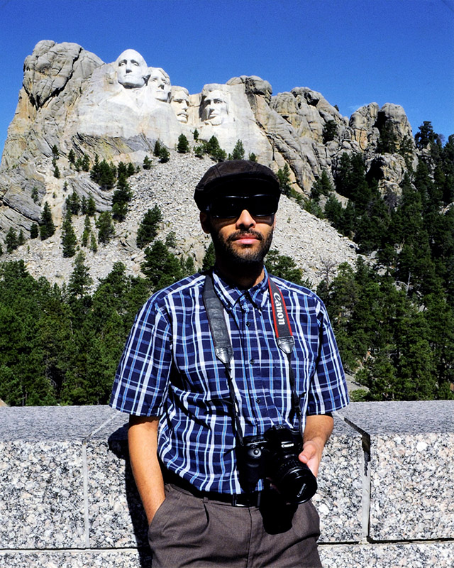In front of Mount Rushmore