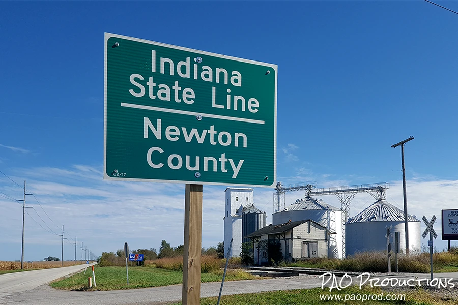 Illinois-Indiana state line, 2017