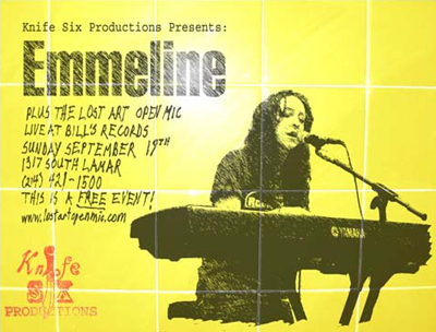 Emmeline at the Lost Art Open Mic