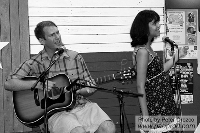 Harry McNabb and Bunny Trahan at the Lost Art Open Mic