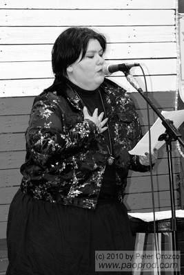 Opalina Salas at the Lost Art Open Mic