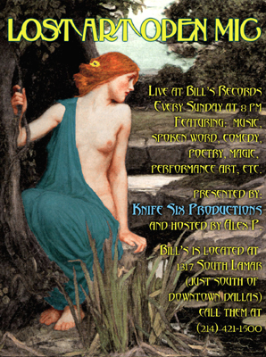 Lost Art Open Mic flyer